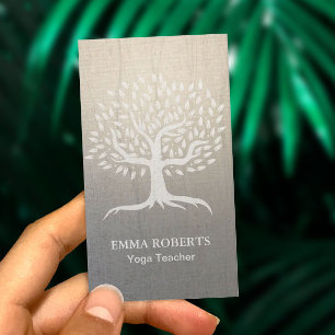 Yoga Instructor Wellness Tree  Zen Linen Visitekaartje