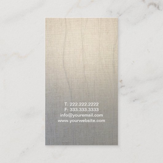 Yoga Instructor Wellness Tree Zen Linen Visitekaartje (Achterkant)