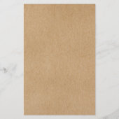 Yoga Instructor White Lotus Floral Rustic Kraft Flyer (Achterkant)