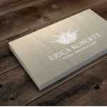 Yoga Instructor White Lotus Logo Vintage Visitekaartje<br><div class="desc">Yoga Instructor White Lotus Logo  Zen Background Visitekaartjes.</div>