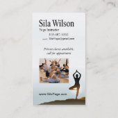Yoga Instructor, Yoga Class Visitekaartje (Achterkant)