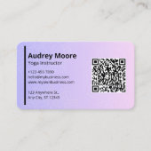 Yoga Instructor Yoga Studio QR-code Visitekaartje (Voorkant)