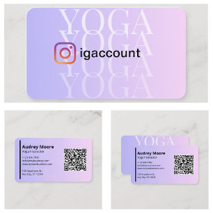Yoga Instructor Yoga Studio QR-code Visitekaartje