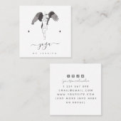 Yoga Instructor Yogi & Eagle Pose Sparkle Elegant Vierkante Visitekaartje (Voorkant / Achterkant)