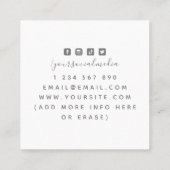 Yoga Instructor Yogi & Eagle Pose Sparkle Elegant Vierkante Visitekaartje (Achterkant)