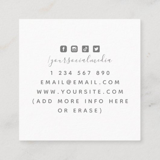 Yoga Instructor Yogi & Eagle Pose Sparkle Elegant Vierkante Visitekaartje (Achterkant)