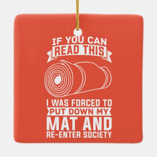 Yoga Instructor Yogi Zen Meditation Keramisch Ornament (Achterkant)