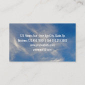 Yoga Instructor Zen | Blue Sky Clouds Relax Visitekaartje (Achterkant)