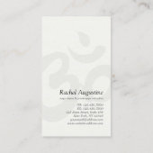 YOGA Instructor Zen OM-symbool Pebble op Uitgebrei Visitekaartje (Achterkant)