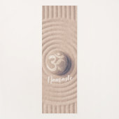 YOGA Instructor Zen OM-symbool Pebble op Uitgebrei Yogamat (Voorkant)