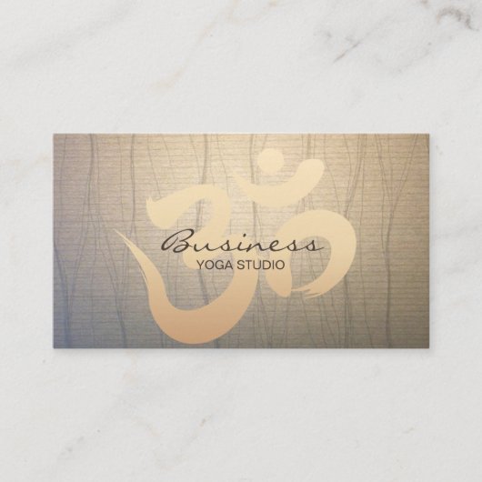 Yoga Instructor  Zen Papier OM Symbool Visitekaartje (Voorkant)