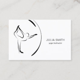 Yoga-instructorkaart met twee yoga-pose visitekaartje