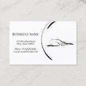 Yoga-instructorkaart met twee yoga-pose visitekaartje (Achterkant)