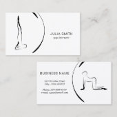 Yoga-instructorkaart met twee yoga-pose visitekaartje (Voorkant / Achterkant)