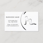 Yoga-instructorkaart met twee yoga-pose visitekaartje (Achterkant)