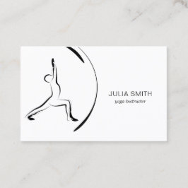 Yoga-instructorkaart met twee yoga-pose visitekaartje