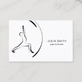 Yoga-instructorkaart met twee yoga-pose visitekaartje (Voorkant)