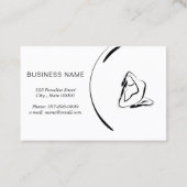 Yoga-instructorkaart met twee yoga-pose visitekaartje (Achterkant)