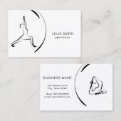 Yoga-instructorkaart met twee yoga-pose visitekaartje (Voorkant / Achterkant)
