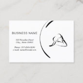 Yoga-instructorkaart met twee yoga-pose visitekaartje (Achterkant)