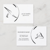 Yoga-instructorkaart met twee yoga-pose visitekaartje (Voorkant / Achterkant)