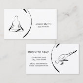 Yoga-instructorkaart met twee yoga-pose visitekaartje (Voorkant / Achterkant)