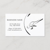 Yoga-instructorkaart met twee yoga-pose visitekaartje (Achterkant)