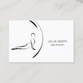 Yoga-instructorkaart met twee yoga-pose visitekaartje