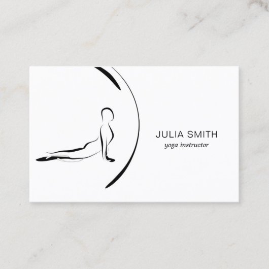 Yoga-instructorkaart met twee yoga-pose visitekaartje (Voorkant)
