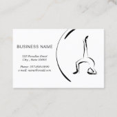 Yoga-instructorkaart met twee yoga-pose visitekaartje (Achterkant)