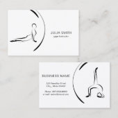 Yoga-instructorkaart met twee yoga-pose visitekaartje (Voorkant / Achterkant)