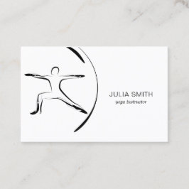 Yoga-instructorkaart met twee yoga-pose visitekaartje