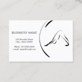 Yoga-instructorkaart met twee yoga-pose visitekaartje (Achterkant)