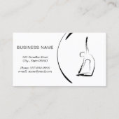 Yoga-instructorkaart met twee yoga-pose visitekaartje (Achterkant)