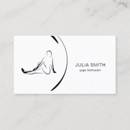 Yoga-instructorkaart met twee yoga-pose visitekaartje