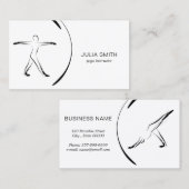 Yoga-instructorkaart met twee yoga-pose visitekaartje (Voorkant / Achterkant)