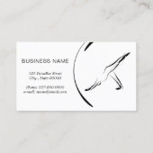 Yoga-instructorkaart met twee yoga-pose visitekaartje (Achterkant)