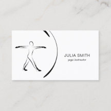 Yoga-instructorkaart met twee yoga-pose