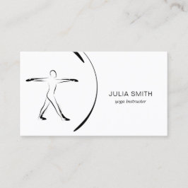 Yoga-instructorkaart met twee yoga-pose visitekaartje