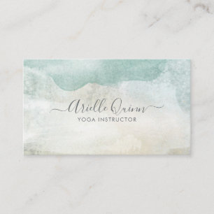 Yoga-instructrice Abstracte Waterverf Visitekaartje