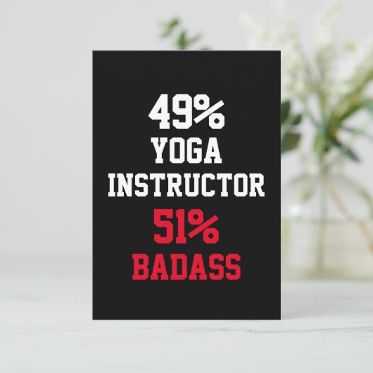 Yoga-instructrice Badass kaart (Staand voorkant)