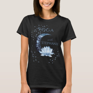 Yoga-instructrice Blauwe Lotus Bloem Klas T-shirt
