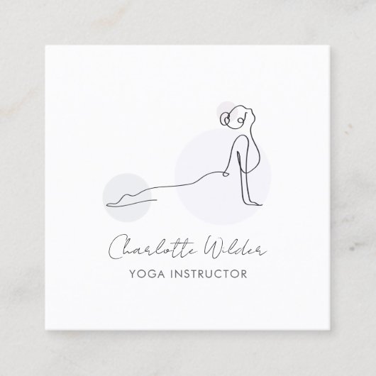 Yoga-instructrice Cobra-houding Visitekaartje (Voorkant)