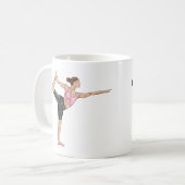 Yoga-instructrice Danseres-houding Docent Persoonl Koffiemok (Voorkant links)