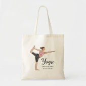 Yoga-instructrice danseres pose leraar aangepaste  tote bag (Voorkant)