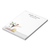 Yoga-instructrice Dansereshouding Trainer Aangepas Notitieblok (Linkerzijde)