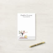 Yoga-instructrice Dansereshouding Trainer Aangepas Post-it® Notes (Op bureau)