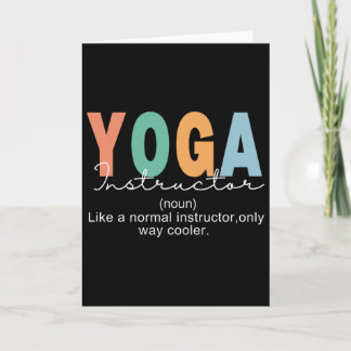 Yoga-instructrice Definitie Alleen Normaal Koelere Kaart