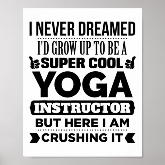 Yoga-instructrice en meditatie-trainer Funny Gift Poster (Voorkant)