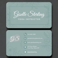Yoga-instructrice groene turquoise bloem